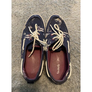 TIMBERLAND Newport Bay Canvas Oxford‎ Boat Shoes Women's Size 7 Navy Blue